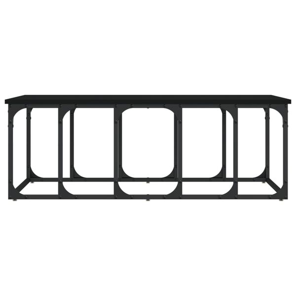 vidaXL Table basse noir 100x50x35,5 cm bois d'ing&eacute;nierie