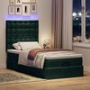 vidaXL Cadre de lit ottoman avec matelas vert fonc&eacute; 80x200 cm velours