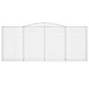 vidaXL Paniers &agrave; gabions arqu&eacute;s 15 pcs 400x50x160/180 cm fer galvanis&eacute;