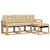 vidaXL Ensemble de canap&eacute;s d'ext&eacute;rieur 4 pc Blanc et Beige