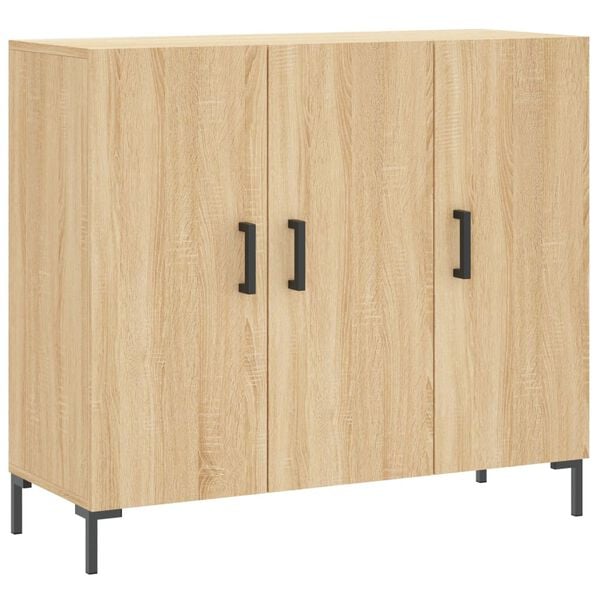 vidaXL Buffet ch&ecirc;ne sonoma 90x34x80 cm bois d'ing&eacute;nierie