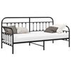 vidaXL Cadre de lit de jour Noir 90 x 200 cm Acier enduit de poudre