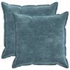 vidaXL Housse de coussin 2 pc HOUTEN Bleu 80 x 80 cm Tissu Chenille