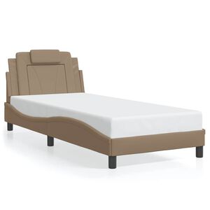 vidaXL Cadre de lit Viana sans matelas cappuccino 90x200 cm similicuir