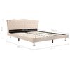 vidaXL Lit avec matelas &agrave; m&eacute;moire de forme Beige Tissu 160x200 cm