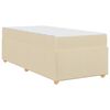 vidaXL Cadre de lit avec matelas Cr&egrave;me 80 x 200 cm tissu