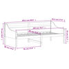 vidaXL Lit de jour sans matelas blanc 90x200 cm bois de pin massif