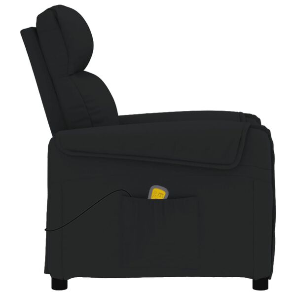 vidaXL Fauteuil de massage Noir Tissu