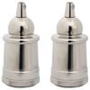 vidaXL Douilles de lampe 2 pcs nickel satin&eacute; E27