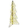vidaXL Sapin de Noël avec 100 LED Blanc chaud 120 cm Rotin