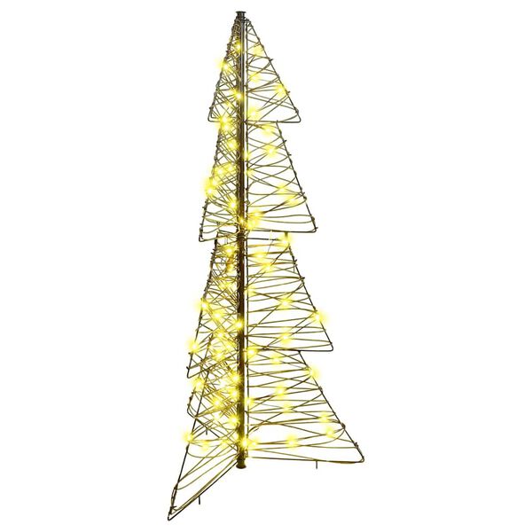 vidaXL Sapin de Noël avec 100 LED Blanc chaud 120 cm Rotin