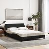 vidaXL Lit avec matelas Dover noir 140x190 cm tissu