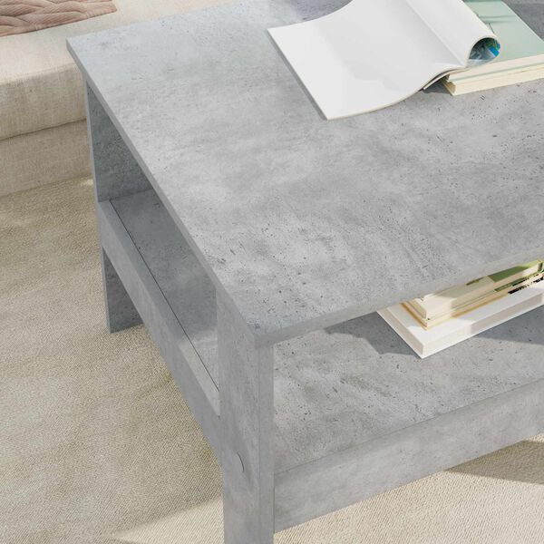 vidaXL Table basse Gris b&eacute;ton 57 x 55 x 45 cm Bois d'ing&eacute;nierie