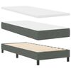 vidaXL Lit &agrave; ressorts avec matelas Gris fonc&eacute; 200 x 80 cm Polyester