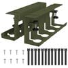 vidaXL Plateau de gestion de c&acirc;bles sous le bureau 2 pc Vert olive