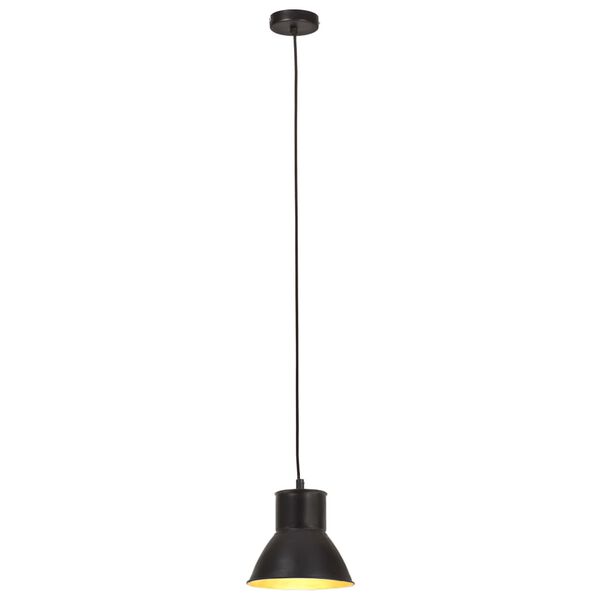 vidaXL Lampe suspendue 25 W Noir Rond 17 cm E27