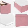 vidaXL Lit de Rangement avec matelas Rose 120 x 190 cm Velours