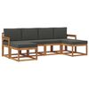 vidaXL Ensemble de canap&eacute;s d'ext&eacute;rieur 6 pc Naturel et Anthracite