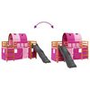 vidaXL Lit mezzanine enfants avec tunnel rose 80x200cm bois pin massif
