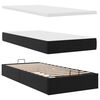 VidaXL Cadre de lit ottoman avec matelas noir 90x190 cm similicuir