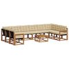vidaXL Ensemble de canap&eacute;s d'ext&eacute;rieur 11 pc Naturel et Beige