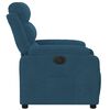 vidaXL Fauteuil inclinable électrique bleu velours
