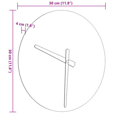 vidaXL Horloge murale avec aiguilles lumineuses jaune Ø30 cm