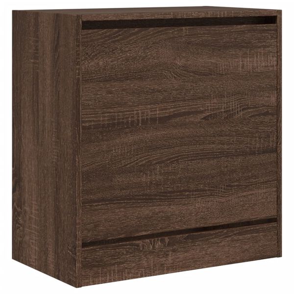 vidaXL Armoire &agrave; chaussures ch&ecirc;ne marron 60x34x63,5 cm bois ing&eacute;nierie