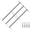 vidaXL Grilles de fen&ecirc;tres 500-650 mm Acier galvanis&eacute; Argent&eacute;