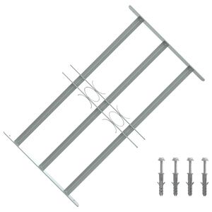 vidaXL Grilles de fen&ecirc;tres 500-650 mm Acier galvanis&eacute; Argent&eacute;