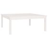 vidaXL Table basse Blanc 100x100x40 cm Bois massif de pin