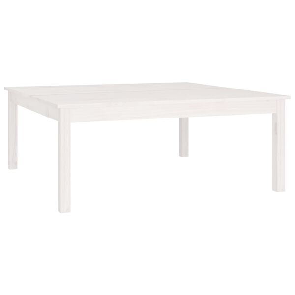 vidaXL Table basse Blanc 100x100x40 cm Bois massif de pin
