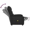 vidaXL Fauteuil de massage Noir Similicuir