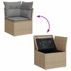 vidaXL Salon de jardin avec coussins 7 pcs beige r&eacute;sine tress&eacute;e