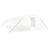vidaXL Serre avec cadre en acier blanc 40 m&sup2; 8x5x2,3 m
