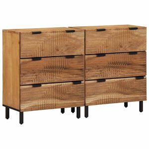 vidaXL Ensemble de buffet 2 pc 120 x 33 x 75 cm Bois d'Acacia Massif