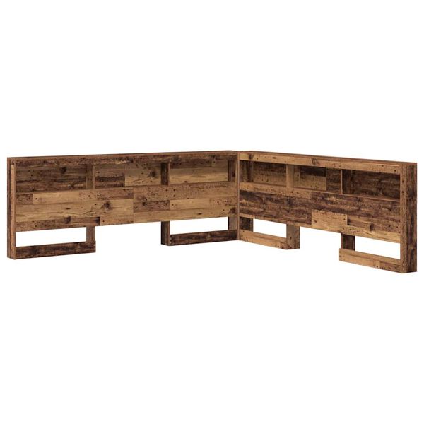 vidaXL T&ecirc;te de lit de rangement Bois Ancien 180 cm Bois d'ing&eacute;nierie