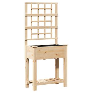 vidaXL Cache-pot de jardin Beige 71 x 38 x 152 cm Bois de Sapin Massif