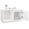 vidaXL Meuble TV Blanc 74x35x44 cm Bois de pin massif