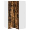vidaXL Armoire suspendue Ch&ecirc;ne fum&eacute; et Blanc 57 x 57 x 100 cm