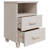 vidaXL Tables de chevet HAMAR 2 pcs Blanc 40x35x62 cm Bois massif