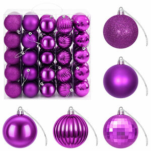 vidaXL Ensemble de boules de No&euml;l 75 pc Lilas 6 cm Polystyr&egrave;ne