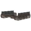 vidaXL Ensemble de canap&eacute; de jardin 9 pc Gris polyrotin