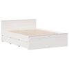 vidaXL Lit biblioth&egrave;que sans matelas blanc 150x200 cm bois pin massif