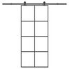 vidaXL Porte coulissante avec kit de quincaillerie 90x205 cm Verre ESG