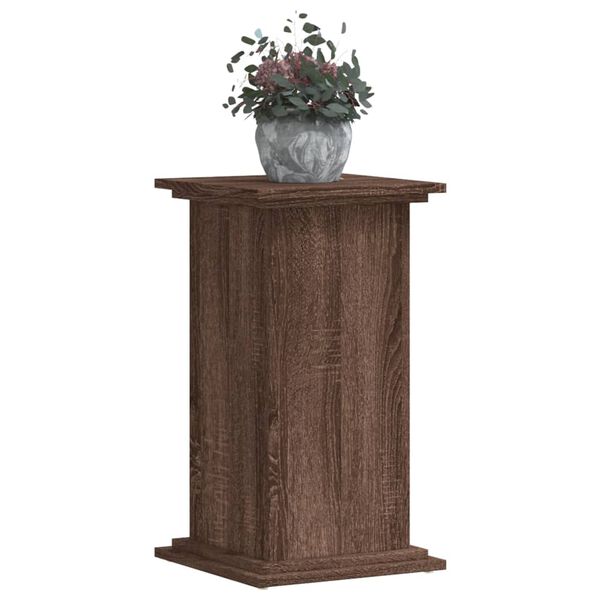 vidaXL Support pour plantes chêne marron 33x33x60 cm bois d'ingénierie