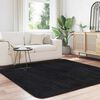 vidaXL Tapis shaggy &agrave; poils longs NAVARRA noir 200x200 cm polyester