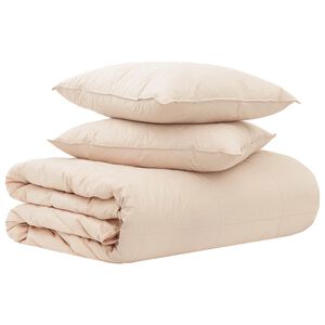 vidaXL Ensemble de Duvet 2 pc 200 x 200 cm Kapok et Polyester Beige
