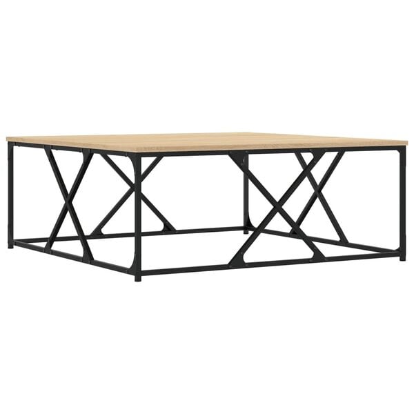 vidaXL Table basse ch&ecirc;ne sonoma 100x100x40 cm bois d'ing&eacute;nierie