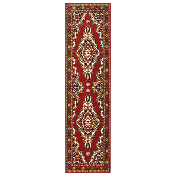 vidaXL Tapis BCF Rouge oriental 80x350 cm